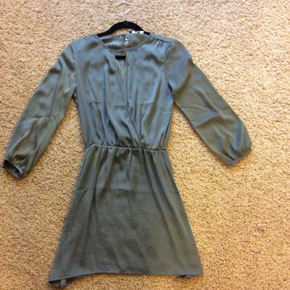 Forever 21 green silk dress